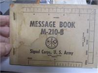 1940's Message Book Signal Corps, U.S.Army