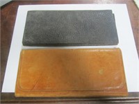 2 Vtg. Leather Bill Fold/Document Holders-1