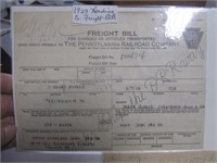1929 Penn. Railroad Freight Bill & 1882 Newbury