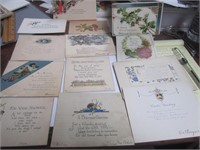 13 Antique Greeting Postcards Early 1900's