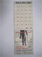 1950's Braille Book Mark