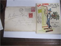 1943 Get Well Hillbilly Card & Envelope-Opens