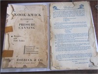 Vtg. Kook-Kwick Handbook of Pressure Canning &
