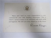 1981  50th Anniv. Congratulations Card from Ronald