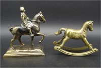 3" X 4" George Washington & 3" Brass Horse