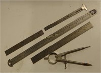 Metal Rulers & Protractor