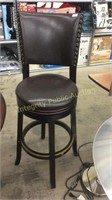 Leather Studded  Bar Stool