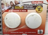 First Alert Smoke and Fire Alarms Slim Design 2pk