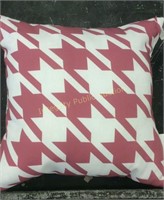15x15 Decorative Pillow Red & White