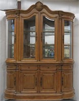 COASTER Lighted China Hutch w/ Curved Glass Sides