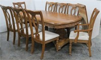 COASTER Country Style Double Pedestal Dining Set
