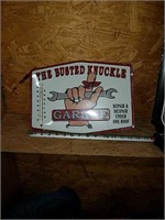 Busted Knuckle Garage tin thermometer