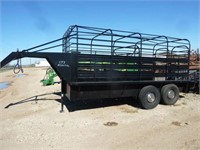 SHOP BUILT 14' GN STOCK TRAILER