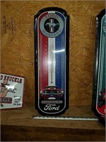 Tin  Ford mustang wall hanging thermometer