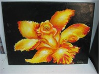 ORIGINAL OIL PAINTING Nika Andreiko ORCHID ROOSTER