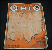 Rare Original I'm From Ohio Sheet 1918 Music