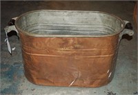 Vintage 24" Copper Deep Oval Wash Tub