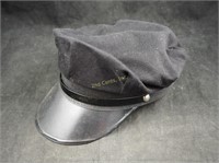 Vintage Chauffeur Driver's Black Billed Hat