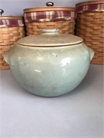 Vintage Crock Bowl w/ Lid USA