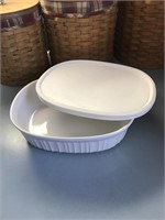 Corningware Stoneware Casserole Dish w/Lid
