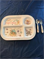 Childs Plate & Flatware Set