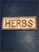 HERBS Wooden Wall Hanger Wall Art