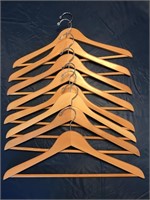 (8) Wooden Hangers SOLID
