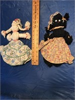(2) Handmade Yarn Dolls