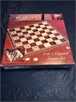 Crystal Chess/ Checkers Game NEW
