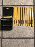 (9) Carpenters Pencils w/ Wall Hanging Holder