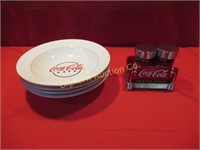 Coca-Cola Cafe Bowls, Salt & Pepper Shakers