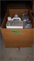 BOX OF FLUIDS WITH PAINT THINNERS