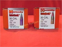 Bullets: Hornady 30 Cal Interlock 165 Gr.