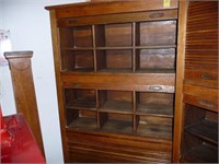 OAK SCHOOL HOUSE CABINET W/ROLL UP DOORS