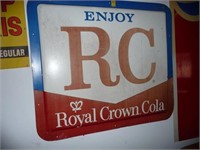 RC ROYAL CROWN COLA SIGN