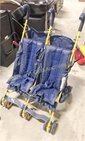 Well-used Jeep dual stroller