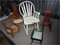 Assorted Doll Furnishings Inc: Rockers & Chairs