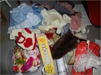 Box Of Assorted Doll Clothes & Accessories