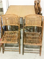 Bamboo table with 4 matching chairs