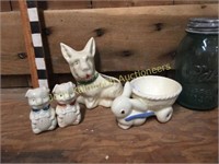 Occupied Japan bunny planter and more