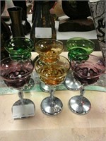 6 colorful glasses