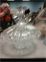 Crystal candy dish w/lid