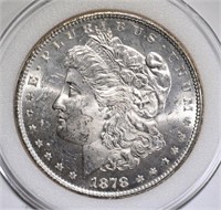 1878 7F MORGAN DOLLAR, CH BU++ WHITE