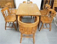 Drop Leaf Dining Table with 6 Chairs