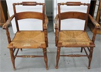 Lot of 4 Vintage Woven Bottom Side Chairs