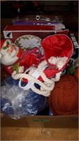 FLAT OF HOUSEHOLD GOODS WITH YARN