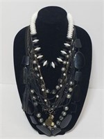 Black and White Costume Jewelry Necklaces