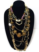 Selection of Brass and Glass Beaded Jewelry