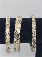Chico's Snake Skin Print Bangle Bracelets
