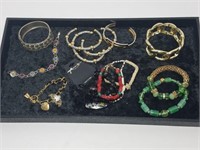 Assortment of Costume Jewelry Bracelets